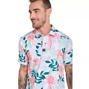 NWT Bad Birdie Core‎ Polo Golf Shirt Mens S "Leafing" Performance MSRP $78